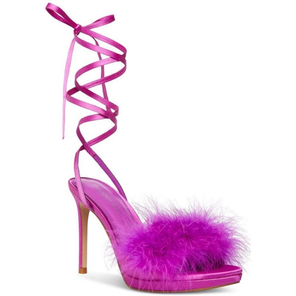Madden Girl Feathered Stiletto Sandals